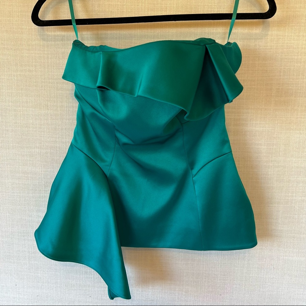NWT Cache Strapless Bustier Top - Size 8 (Size 4 US) Teal